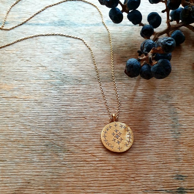 Hanka IN kaklo papuošalas su cirkonio medalionu 